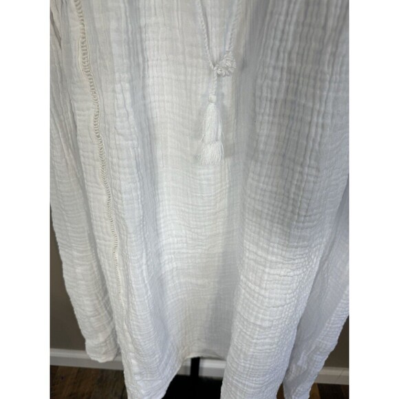 Beachlunchlounge Women's Split Neck Tiered Ruffle Dress SZ XLarge Casual - Picture 3 of 7